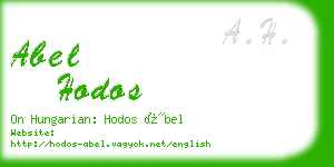 abel hodos business card